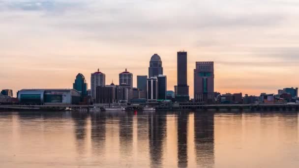 Louisville Kentucky Estados Unidos Skyline Río — Vídeos de Stock