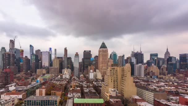 美国曼哈顿中城景观从地狱的厨房在黄昏 — 图库视频影像