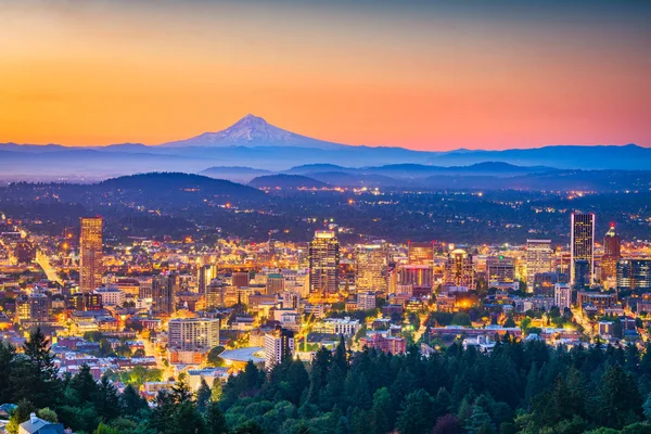 Tacoma Washington Eua Skyline Noite — Fotografia de Stock