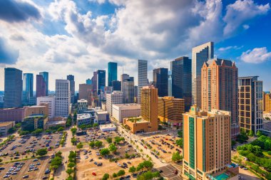 Houston, Texas, ABD şehir şehir manzarası.