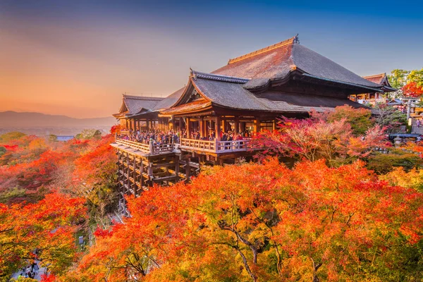 Kyoto Japon Temple Kiyomizu Dera Pendant Saison Automnale — Photo