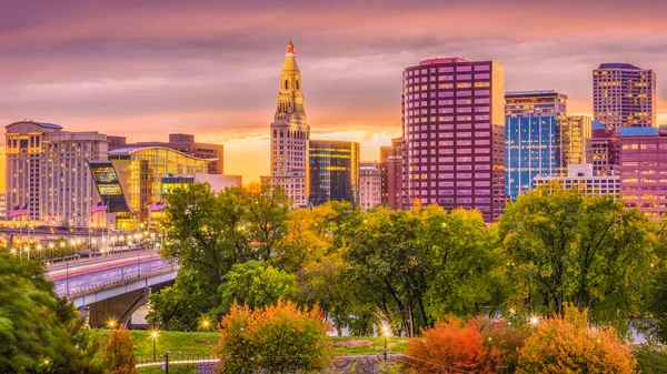 Hartford Connecticut Eua Skyline Centro Cidade — Fotografia de Stock