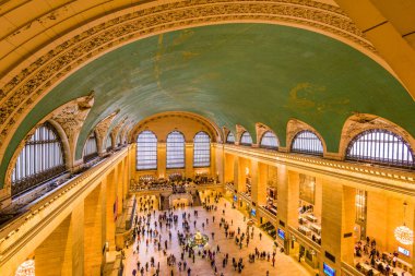 New York, New York - 20 Ekim 2016: yukarıdan Grand Central Terminal iç.