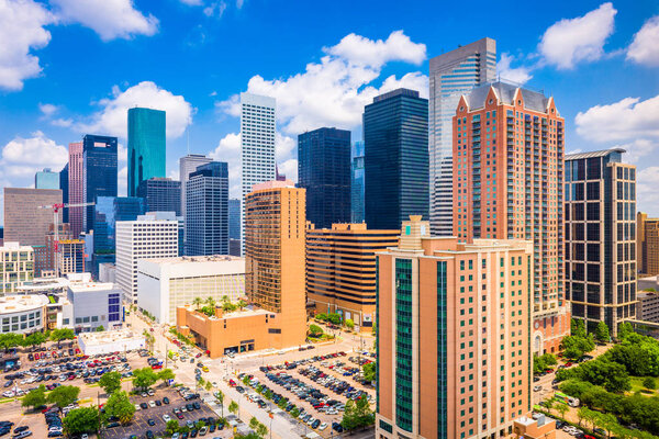 Houston, Texas, USA downtown city skyline.