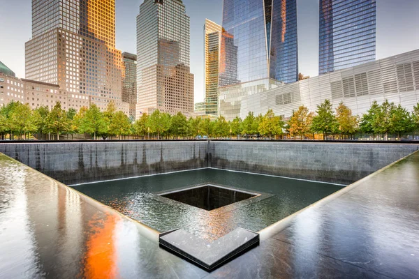 2016年10月23日 国家9月11日纪念馆和博物馆的喷泉 喷泉纪念2001年9月11日袭击 — 图库照片