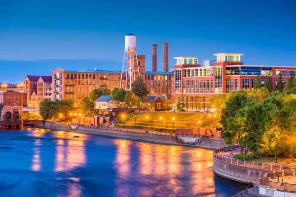 Columbus Georgia Usa Centrum Skyline Chattahoochee River — Stockfoto