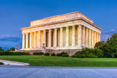 Washington, DC, USA at Lincoln Memorial at dawn. clipart