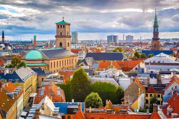 Copenhagen Denmark Old City Skyline — Stock Photo, Image