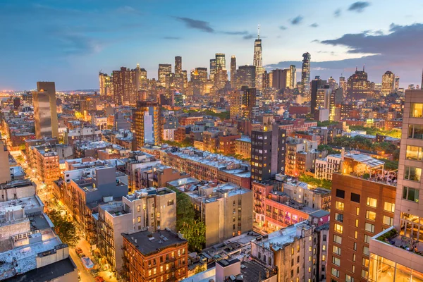 Skyline Van New York New York Verenigde Staten Financiële Wijk — Stockfoto