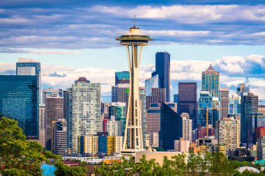 Seattle, Washington, ABD'deki şehir manzarası.