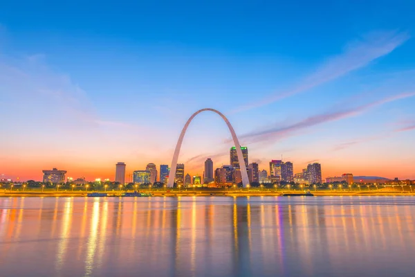 Louis Missouri Usa Stadtbild Der Innenstadt Mit Dem Bogen Und — Stockfoto