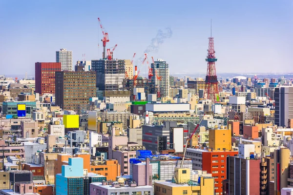 Sapporo Giappone Skyline Del Centro Città — Foto Stock