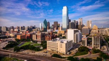 Dallas, Texas, ABD şehir şehir manzarası.