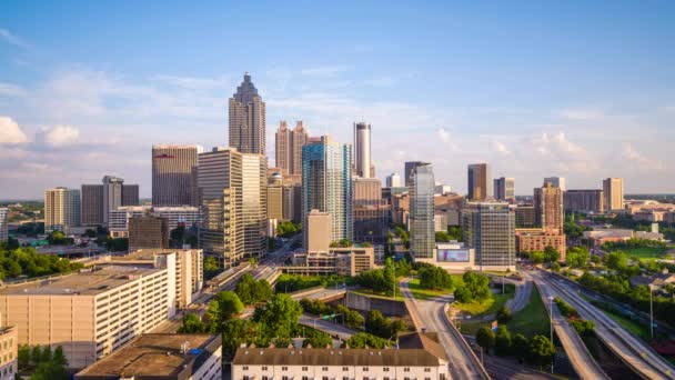 Atlanta Georgia Downtown Skyline Time Lapse — Stock Video