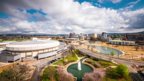 Huntsville Alabama Usa Parku Centra Panorama Nad Big Spring Park — Stock video