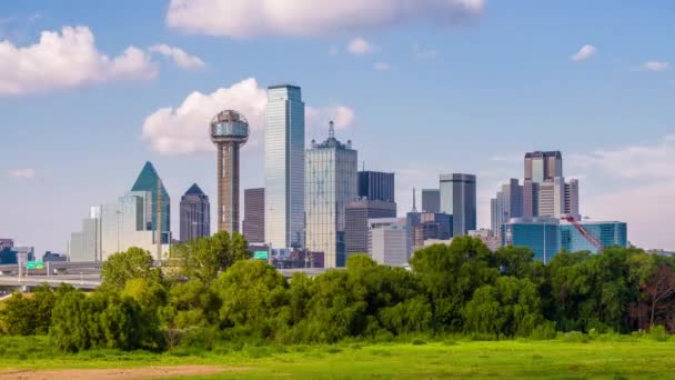 Dallas Texas Estados Unidos América Skyline — Vídeo de Stock