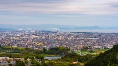 Fuji, Shizuoka, Japonya şehir manzarası.