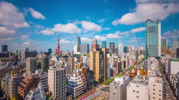 Tokyo Japan Cityscape Tower — Stock Video