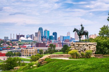 Kansas City, Missouri, Amerika Birleşik Devletleri şehir manzarası.