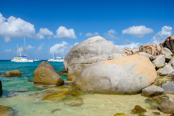 Virgin Gorda Βρετανικές Παρθένοι Νήσοι Στους Ογκόλιθους Των Λουτρών — Φωτογραφία Αρχείου