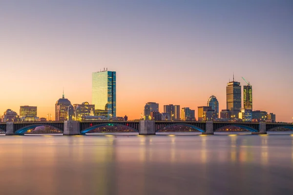 Boston Massachusetts Usa Skyline Charles River Gryningen — Stockfoto