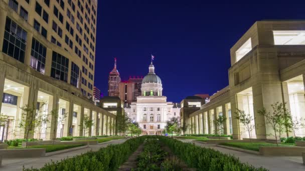 Indiana State Capitol Building Індіанаполісі Штат Індіана Сша — стокове відео