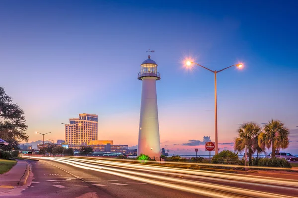 Biloxi Міссісіпі Сша Маяк Biloxi — стокове фото