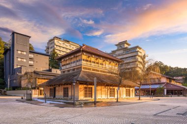 Kaga Onsen, Japonya Yamashiro Onsen Kaplıcaları tatil köyünde.. 