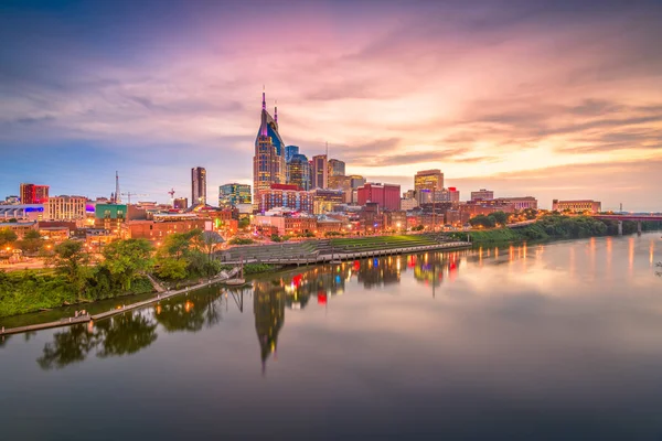 Nashville Tennessee Usa Centrum Města Soumraku — Stock fotografie