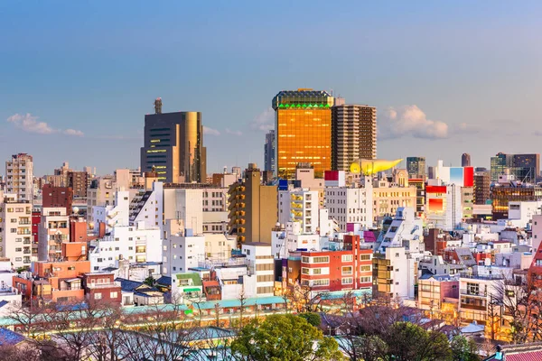 Tokyo, Japan city skyline from Sumida Ward at dusk.