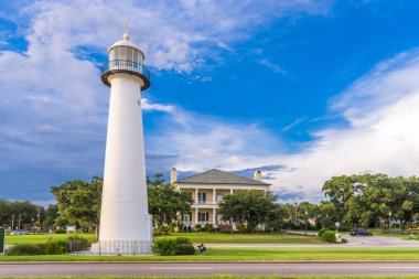 Biloxi, Mississippi ABD Biloxi deniz feneri ve ziyaretçi merkezi. 