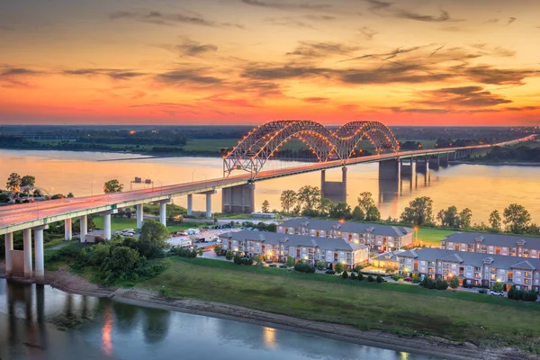 Memphis Tennessee Eua Hernando Soto Bridge — Fotografia de Stock