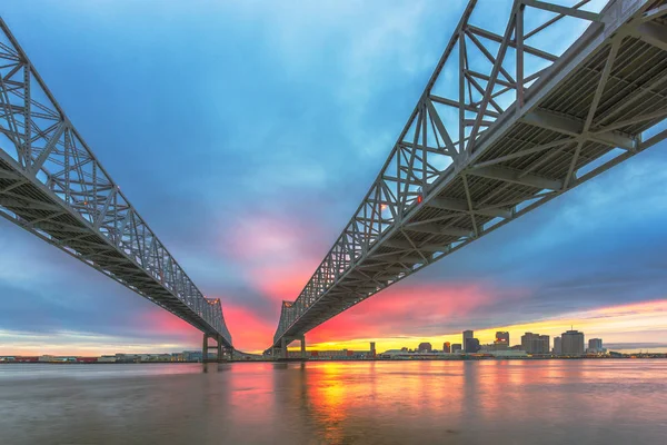 New Orleans Louisiane États Unis Skyline Centre Ville Sur Fleuve — Photo