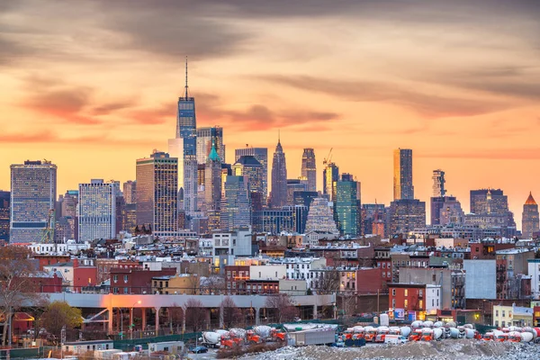 Ciudad Nueva York Estados Unidos Skyline Centro Manhattan — Foto de Stock