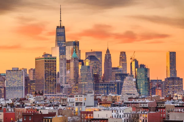 ニューヨーク市 米国のダウンタウン マンハッタンのスカイライン — ストック写真