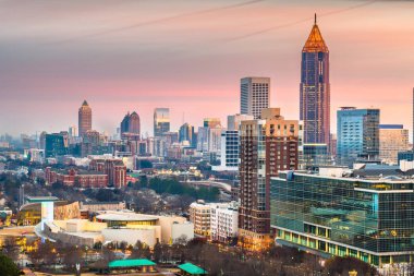 Atlanta, Georgia, ABD şehir manzarası.