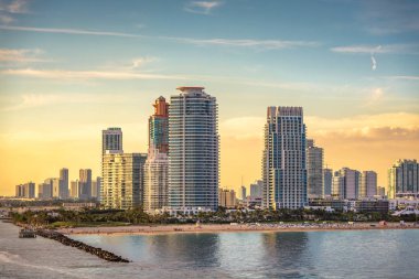 South Beach, Miami, Florida, ABD Güney Pointe Park üzerinde.
