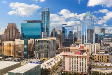 Austin, Texas, ABD şehir şehir manzarası.