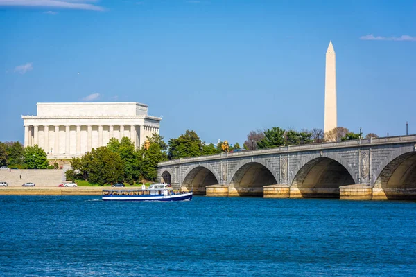Washington Amerikai Egyesült Államok Skyline Potomac Folyó — Stock Fotó