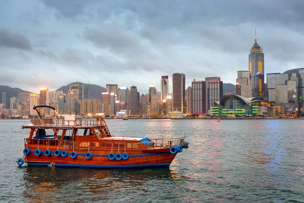 Hong Kong China Panorama Skyline Porto — Fotografia de Stock
