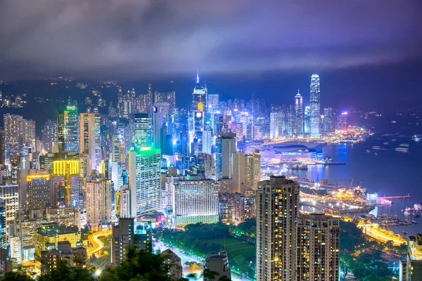 Hong Kong Čína Panoráma Victoria Peak — Stock fotografie