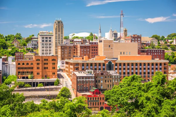 Lynchburg Virginia Usa Skyline Céntrico Por Tarde — Foto de Stock