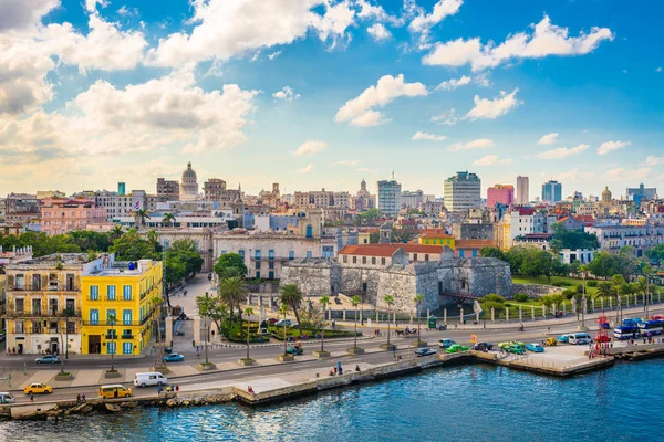 Havana Kuba Centrum Panorama Malecon — Stock fotografie