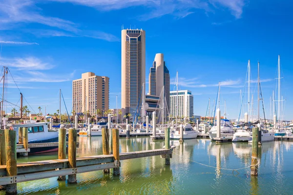 Corpus Christi Texas Usa Skyline Bukten Dagen — Stockfoto