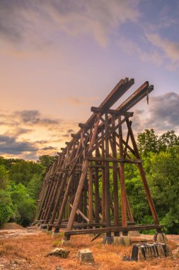 Athens, Georgia, ABD tarihi tren sehpa terk. 