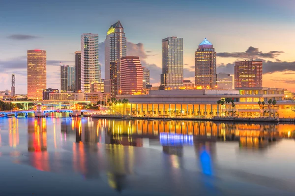 Tampa Florida Usa Centra Panorama Zátoky Úsvitu — Stock fotografie
