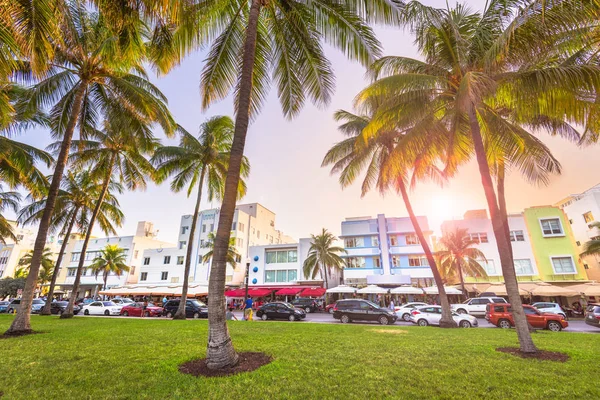Miami Beach, Florida, Stati Uniti d'America su Ocean Drive . — Foto Stock