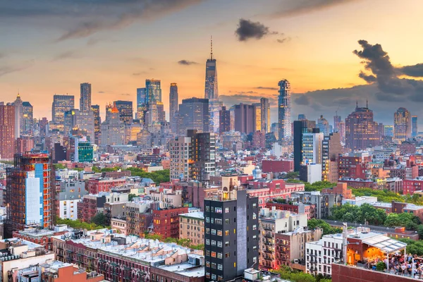 ニューヨーク、ニューヨーク、アメリカ合衆国中心街のスカイライン — ストック写真