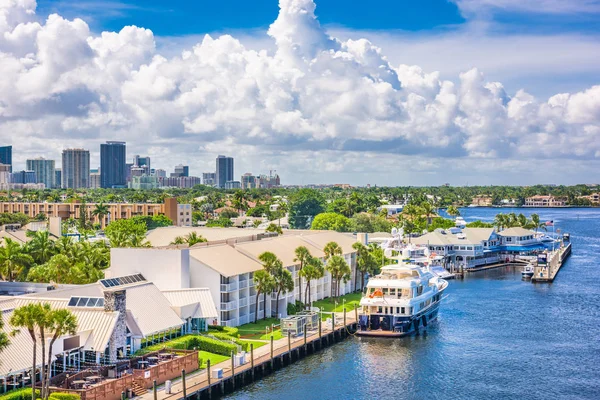 Panoramę miasta Fort Lauderdale, Floryda, Usa — Zdjęcie stockowe