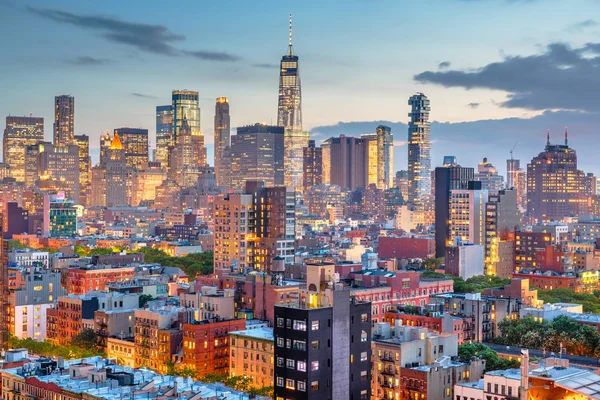 New York, New York, Stati Uniti skyline del centro città — Foto Stock